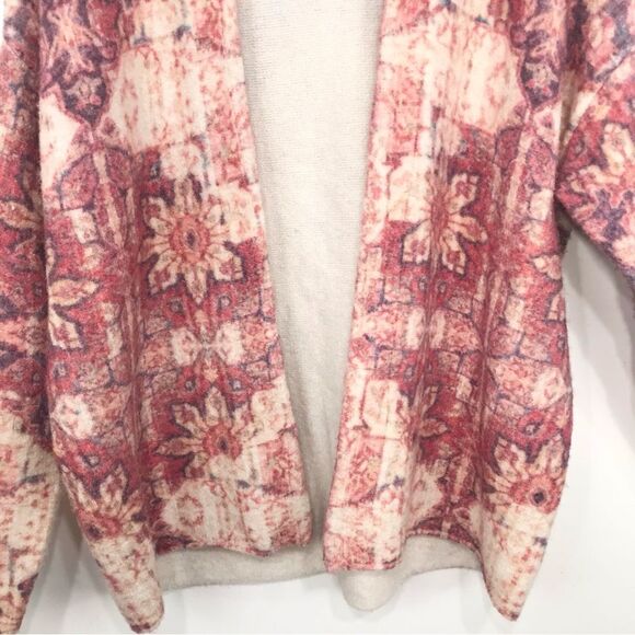 Anthropologie Akemi + Kin Laurel Canyon Cream Pink Wool Alpaca Knit Cardigan - Picture 8 of 16